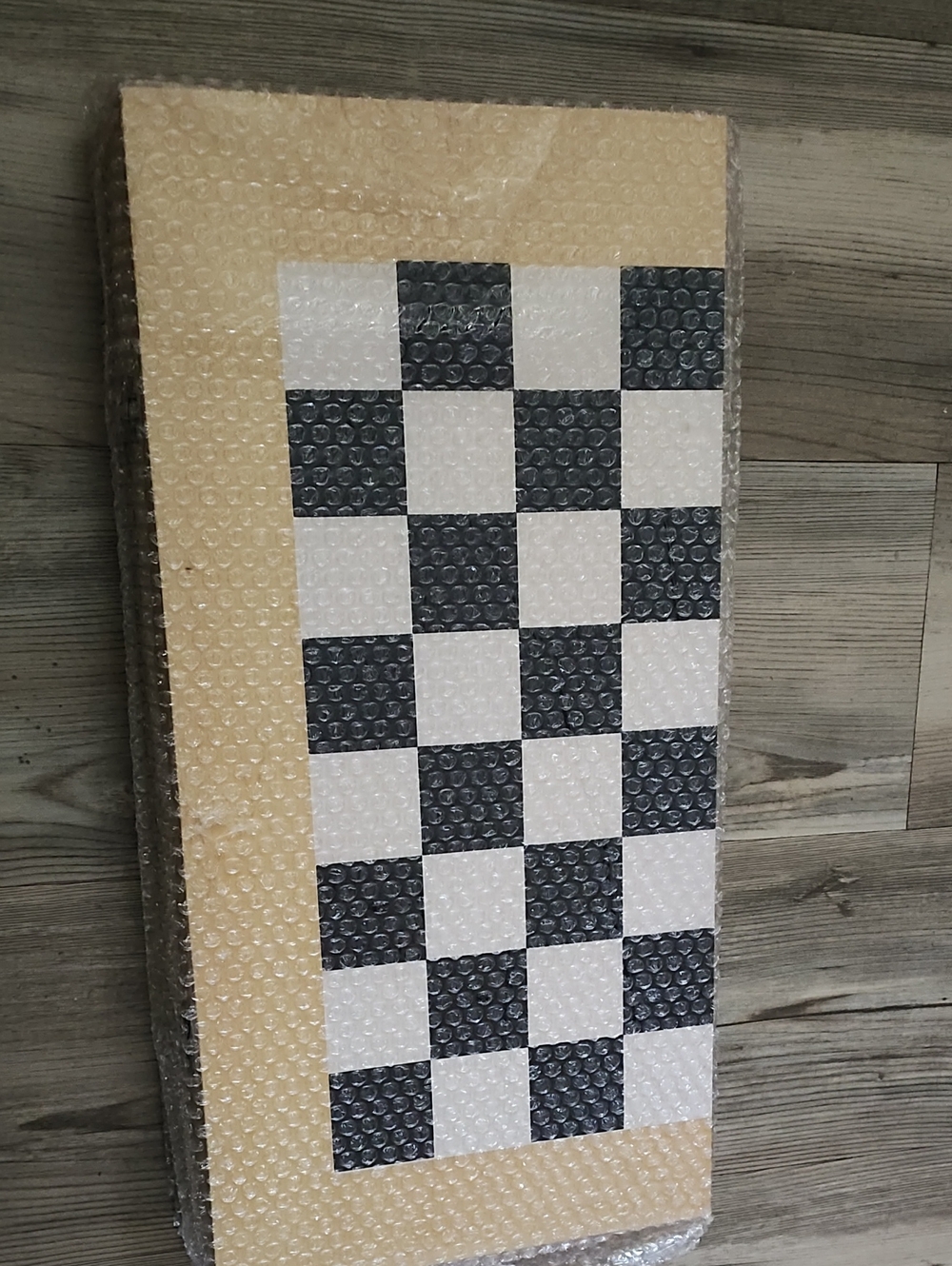 Checkerboard Wooden Board in Black and White